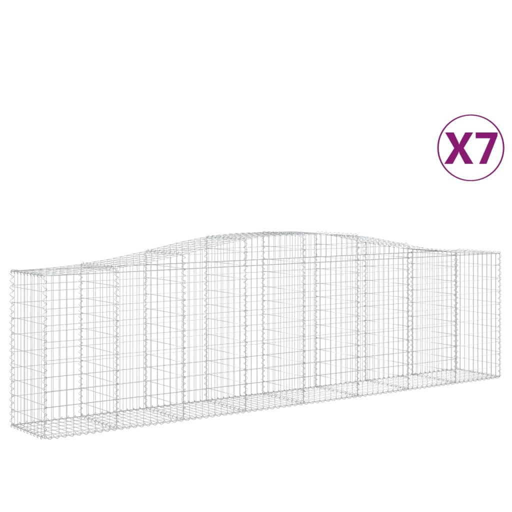 Vidaxl Schans Kosze 7 ST sklepione 400x50x100 120 cm żelazo