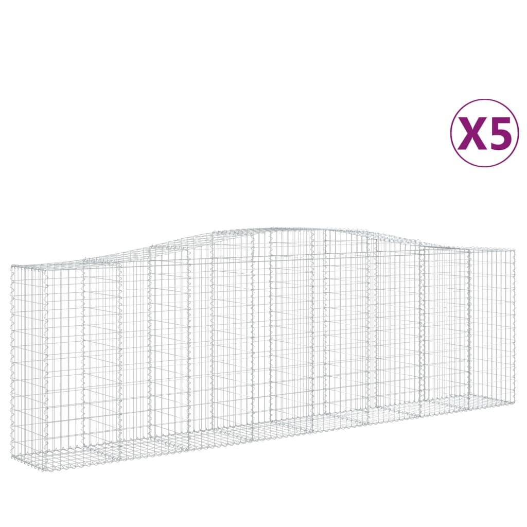 Vidaxl Schans kurver 5 St Vaulted 400x50x120 140 cm jern