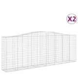 VidaXL Schans baskets 2 ST vaulted 400x50x140 160 cm iron