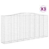 Vidaxl Schans Pankets 3 ST Voûté 400x50x180 200 cm fer