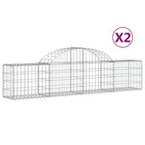 Vidaxl Schans Cesti 2 a volta a volta 200x30x40 60 cm Galvanized Iron