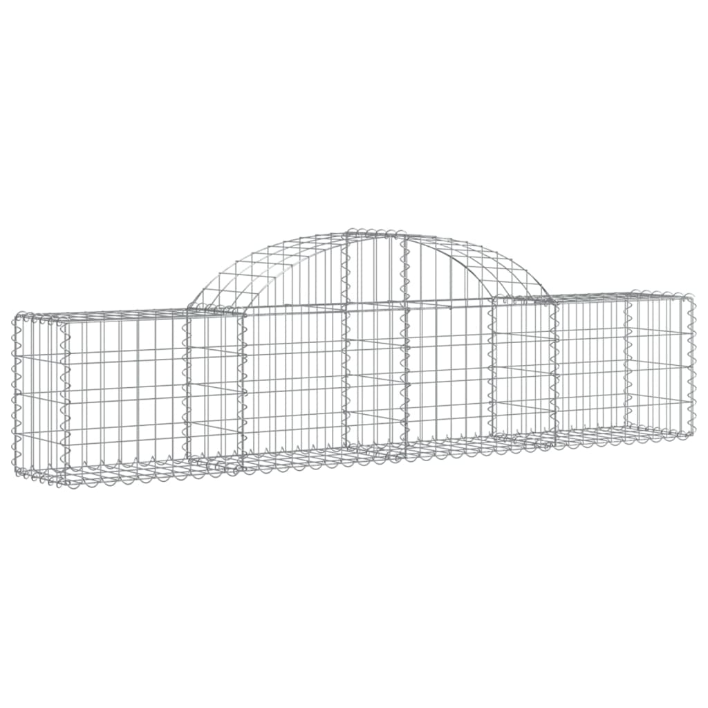 Vidaxl Schans kurve 2 st hvælvede 200x30x40 60 cm galvaniseret jern