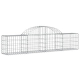 Vidaxl Schans kurve 3 st hvælvede 200x30x40 60 cm galvaniseret jern