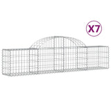 Cestas Vidaxl Schans 7 st 200x30x40 60 cm de hierro galvanizado