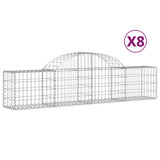 Vidaxl Schans kurver 8 st Vaulted 200x30x40 60 cm galvanisert jern