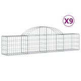 Vidaxl Schans Cestini 9 Stault 200x30x40 60 cm Galvanized Iron