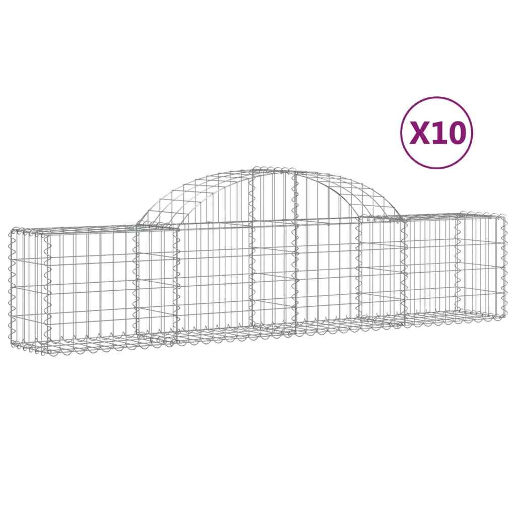 Vidaxl Schans Cestini 10 Stauted 200x30x40 60 cm Galvanized Iron