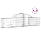 Vidaxl Schans baskets 14 st vaulted 200x30x40 60 cm galvanized iron