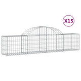 Vidaxl Schiags Kuerf 15 St Vauxed 200x340 60 cm Galavaniséiert Eisen