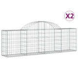 Cestas Vidaxl Schans 2 st 200x30x60 80 cm de hierro galvanizado