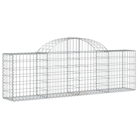 Vidaxl schanskorven 2 st gewelfd 200x30x60 80 cm gegalvaniseerd ijzer