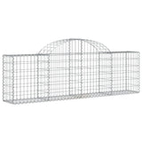 Vidaxl Schans kurve 3 st hvælvede 200x30x60 80 cm galvaniseret jern