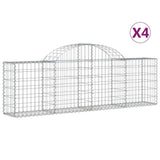 Vidaxl Schans Cestini 4 Stault 200x30x60 80 cm Galvanized Iron