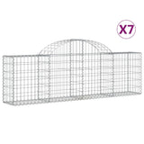 Vidaxl Schans Cesti 7 a volta a volta 200x30x60 80 cm Galvanized Iron