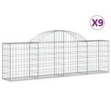 Cestas Vidaxl Schans 9 st 200x30x60 80 cm de hierro galvanizado