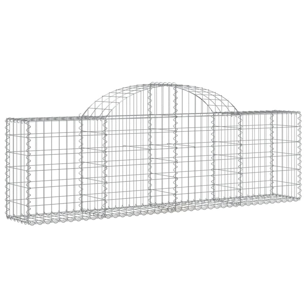 Vidaxl Schans kurve 14 st hvælvede 200x30x60 80 cm galvaniseret jern