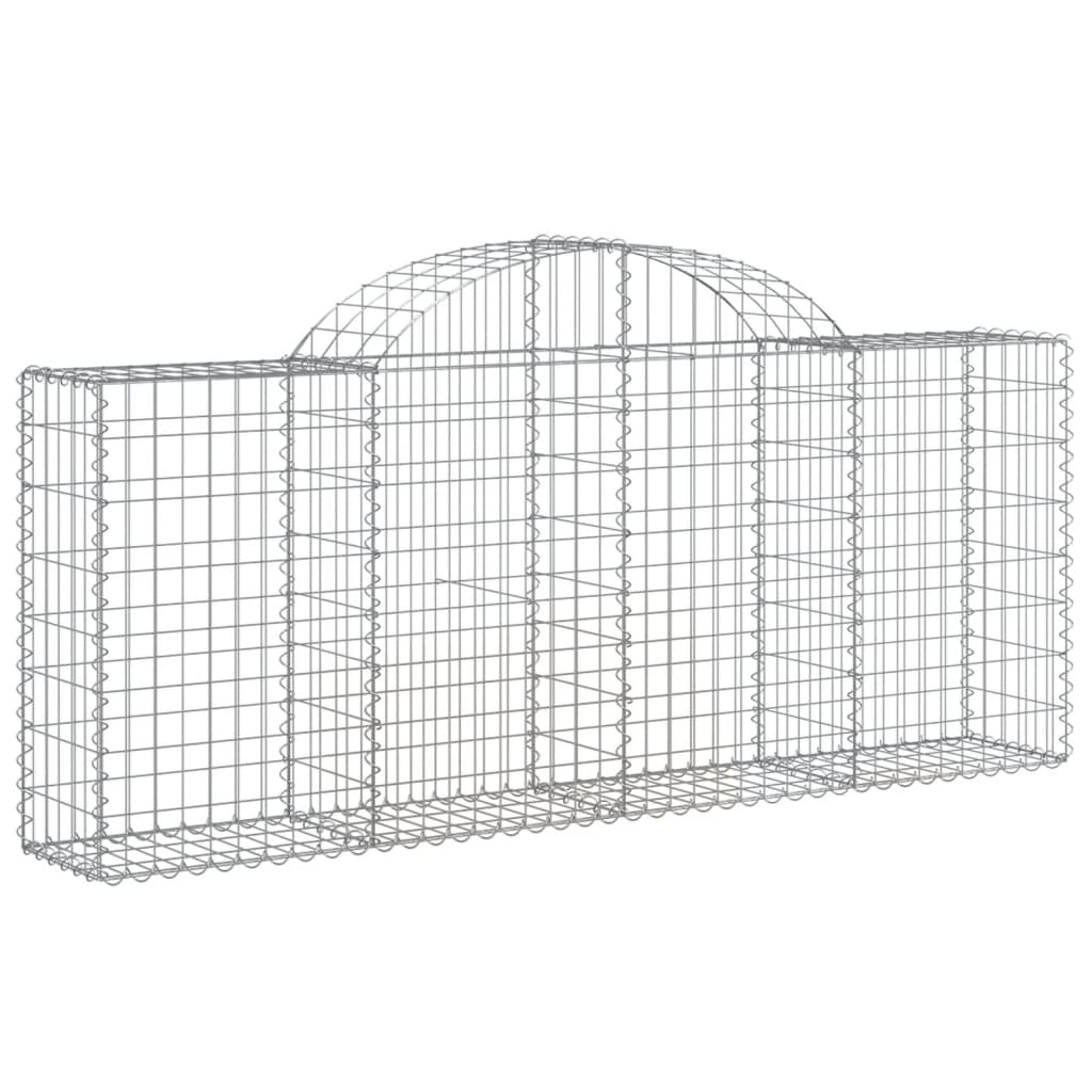 Cestas Vidaxl Schans 2 st 200x30x80 100 cm de hierro galvanizado