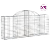 Vidaxl Schans Cestini 5 a volta a volta 200x30x80 100 cm Galvanized Iron