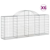 Vidaxl Schans Koše 6 St. Klavené 200x30x80 100 cm galvanizované železo