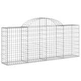 Vidaxl Schans kurve 8 st hvælvede 200x30x80 100 cm galvaniseret jern