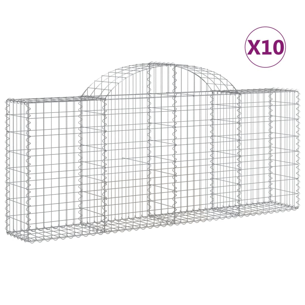 Vidaxl Schans Kosze 10 ST sklepione 200x30x80 100 cm żelazo