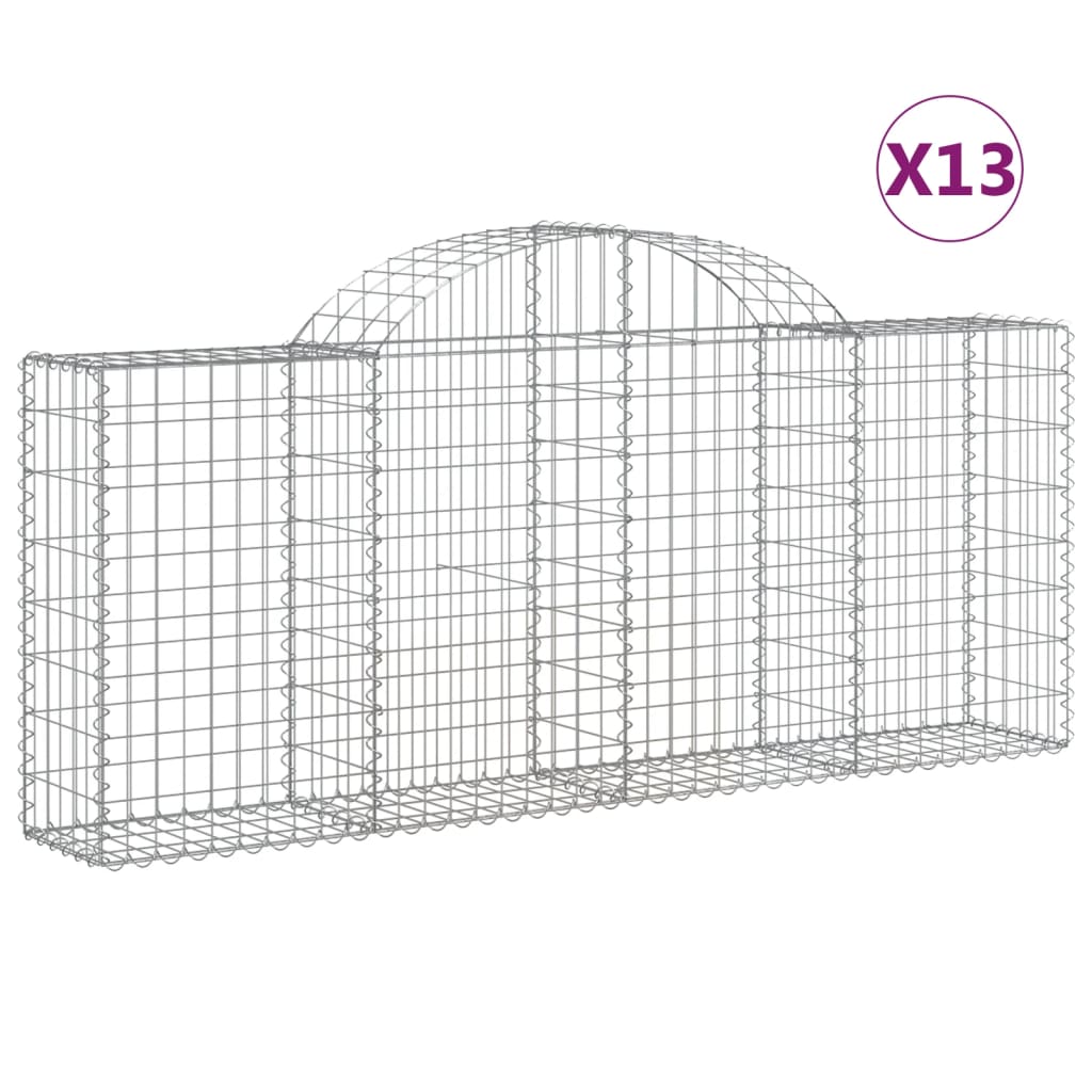 Vidaxl Schans Baskets 13 ST Klavené 200x30x80 100 cm železo