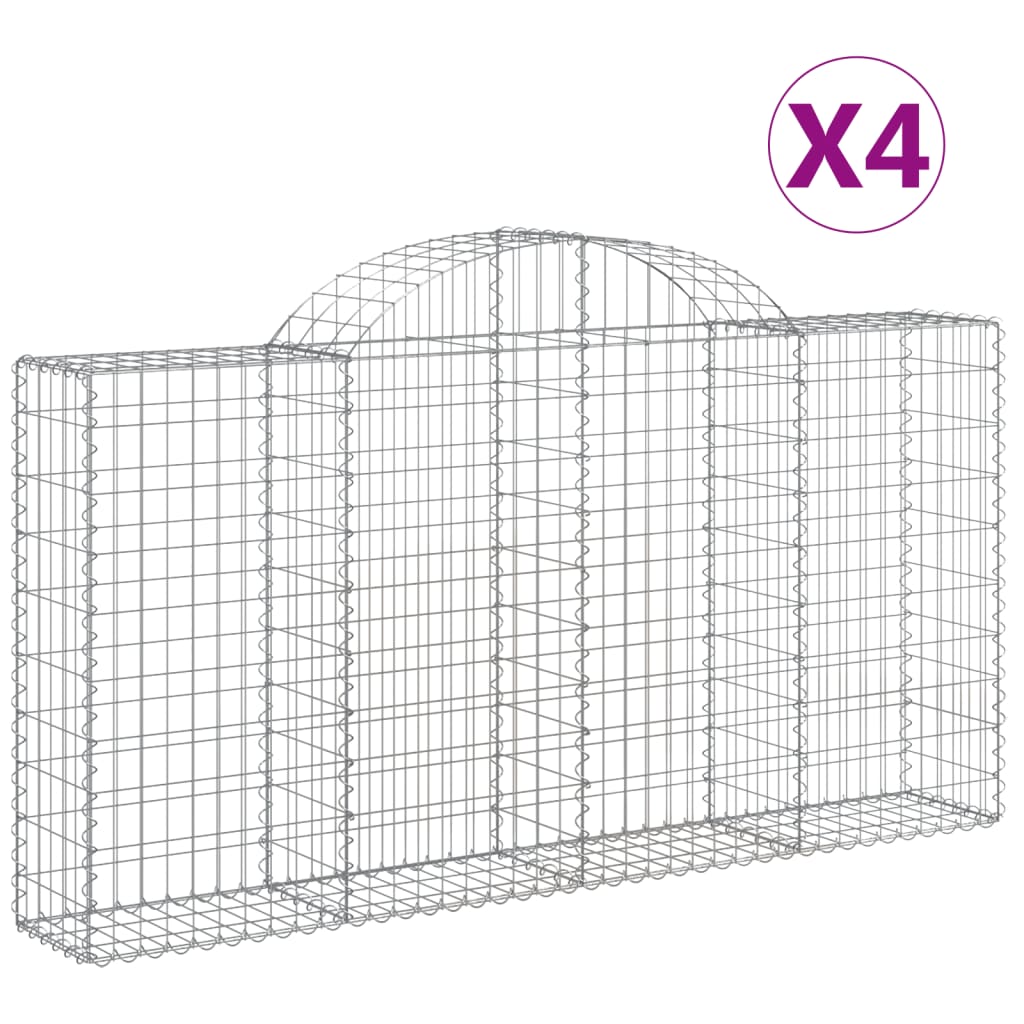 Vidaxl Schans Baskets 4 St. klenulé 200x30x100 120 cm železo