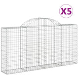 Vidaxl Schans kurver 5 st Vaulted 200x30x100 120 cm jern