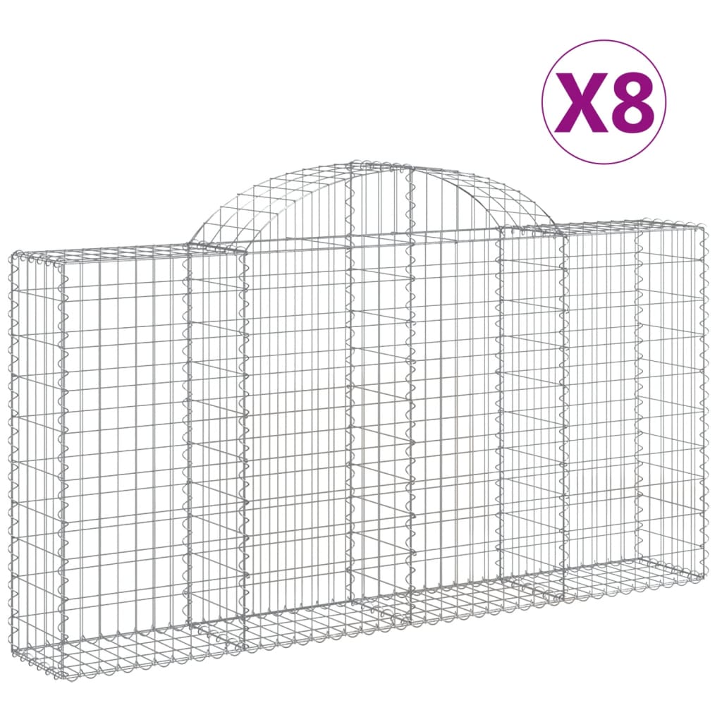 Vidaxl Schans korgar 8 st valvade 200x30x100 120 cm järn