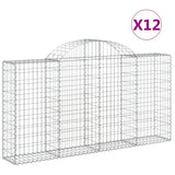 Vidaxl Schans Baskets 12 St. klenulé 200x30x100 120 cm železo