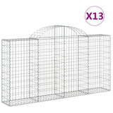 VidaXL Schans baskets 13 st vaulted 200x30x100 120 cm iron