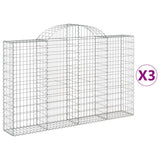 Vidaxl Schans baskets 3 ST vaulted 200x30x120 140 cm iron