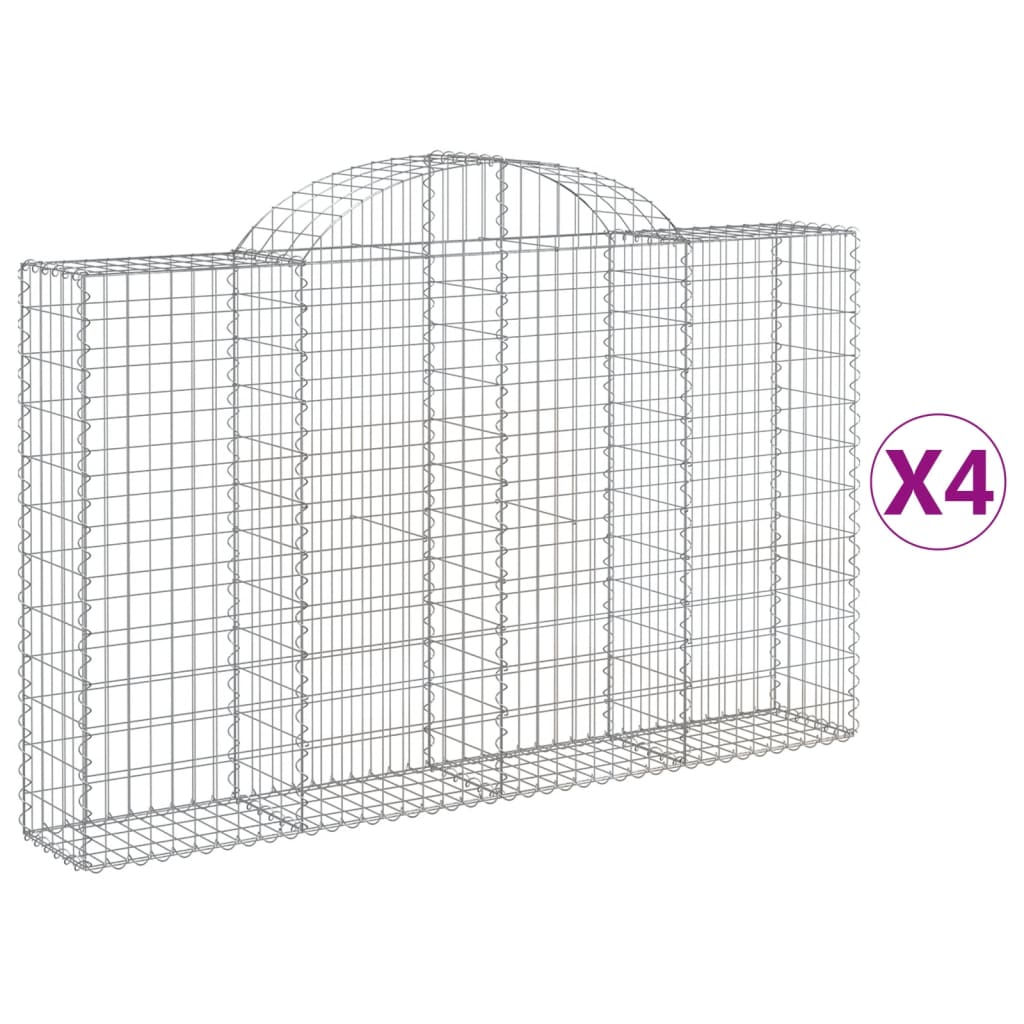 VidaXL Schans baskets 4 st vaulted 200x30x120 140 cm iron