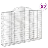 Vidaxl Schans Baskets 2 ST Klavené 200x30x140 160 cm železo