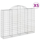 Vidaxl Schans Kosze 5 ST sklepione 200x30x140 160 cm żelazo