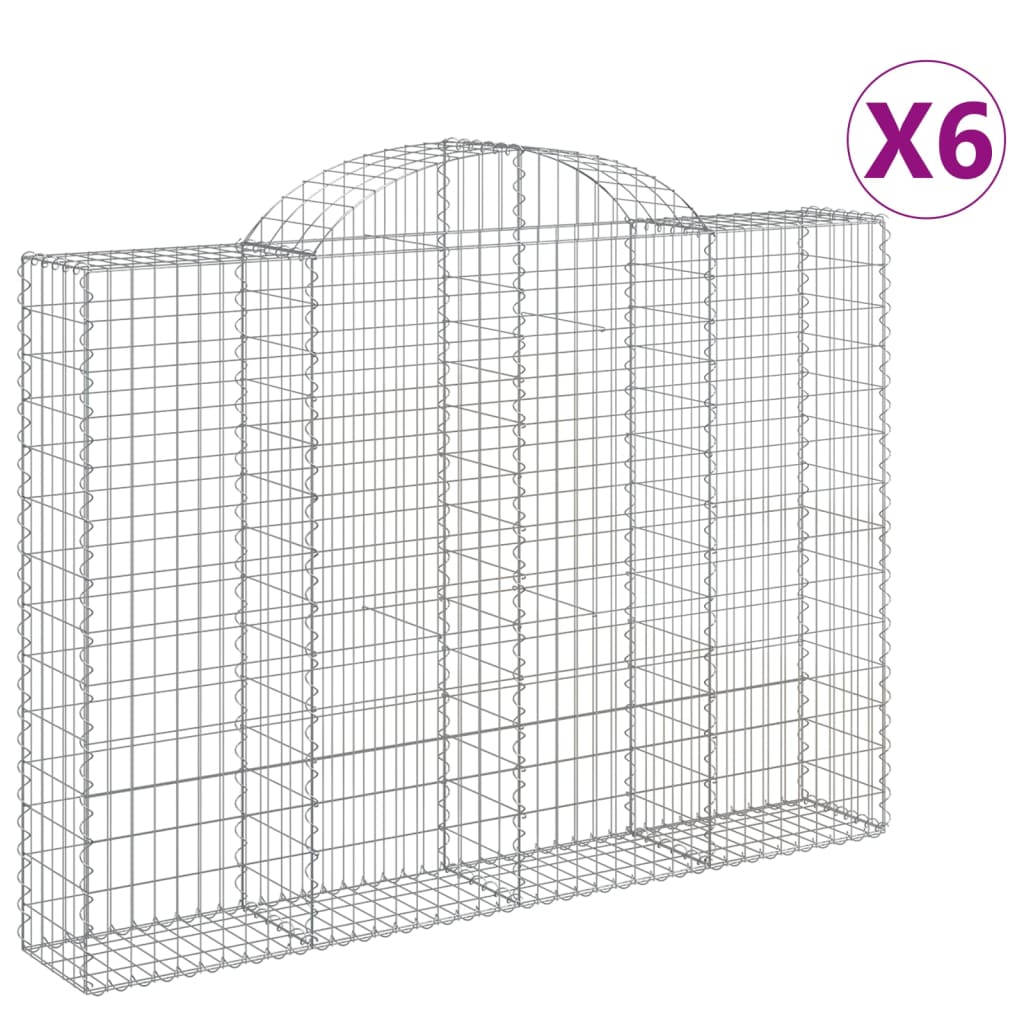 Vidaxl Schans Baskets 6 St Vaulted 200x30x140 160 cm jern