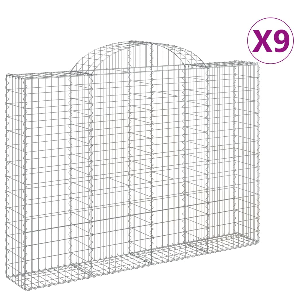 VidaXL Schans baskets 9 ST vaulted 200x30x140 160 cm iron