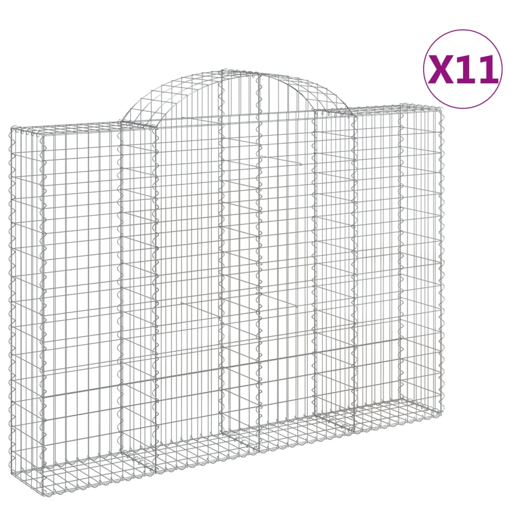 Vidaxl Schans Kosze 11 ST sklepione 200x30x140 160 cm żelazo