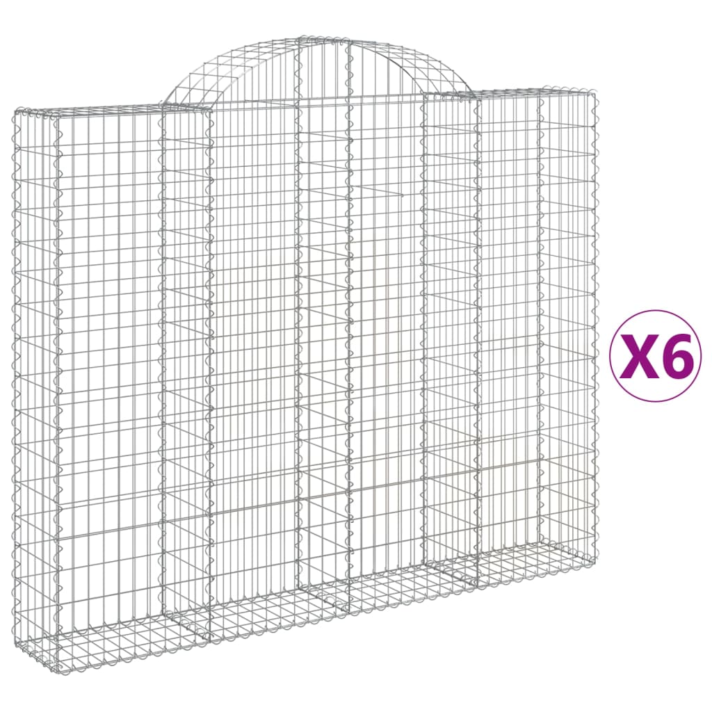 Vidaxl Schans košare 6 ST OVED 200x30x160 180 cm železo