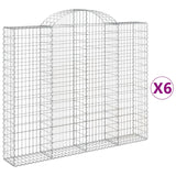 VidaXL Schans baskets 6 st vaulted 200x30x160 180 cm iron