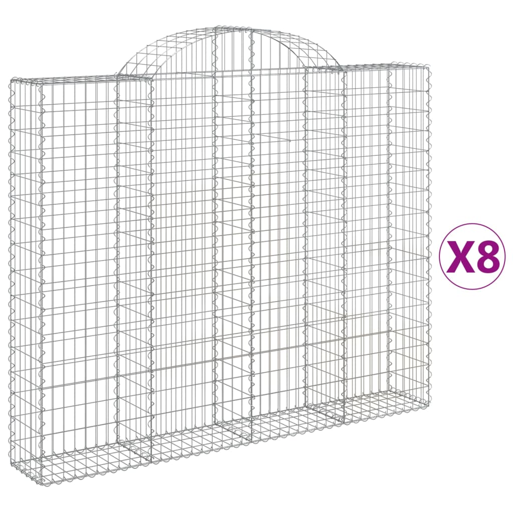 Cestas Vidaxl Schans 8 st 200x30x160 180 cm de hierro