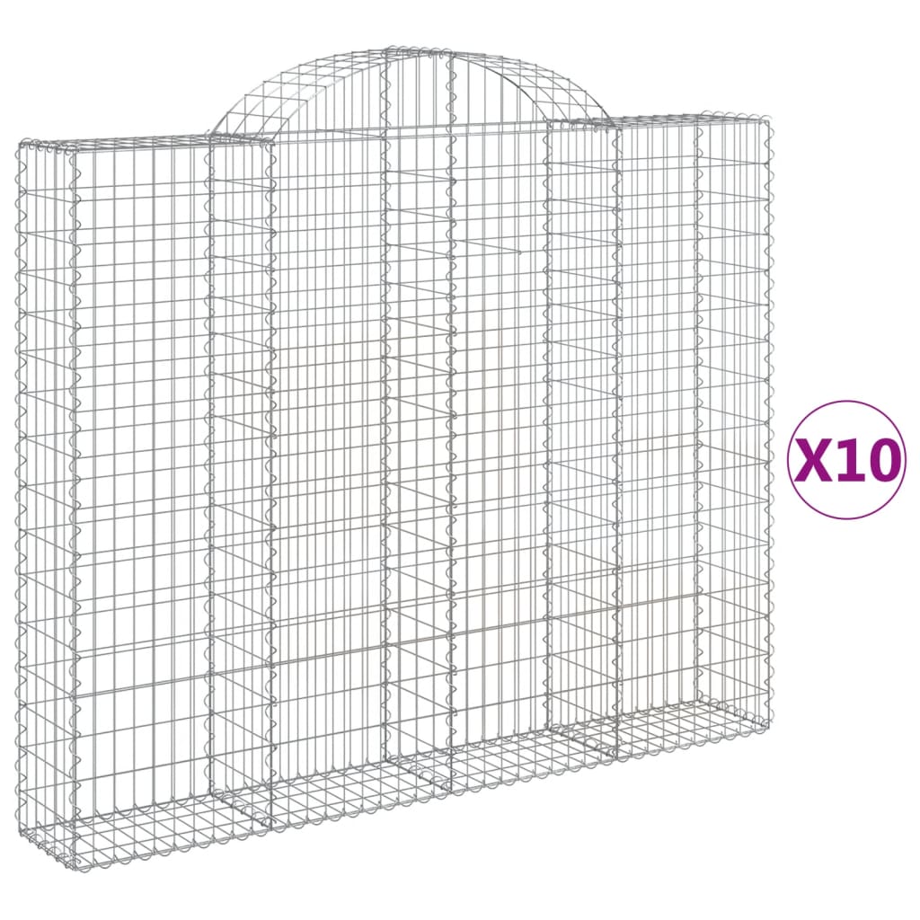 Vidaxl Schans kurver 10 St Vaulted 200x30x160 180 cm jern