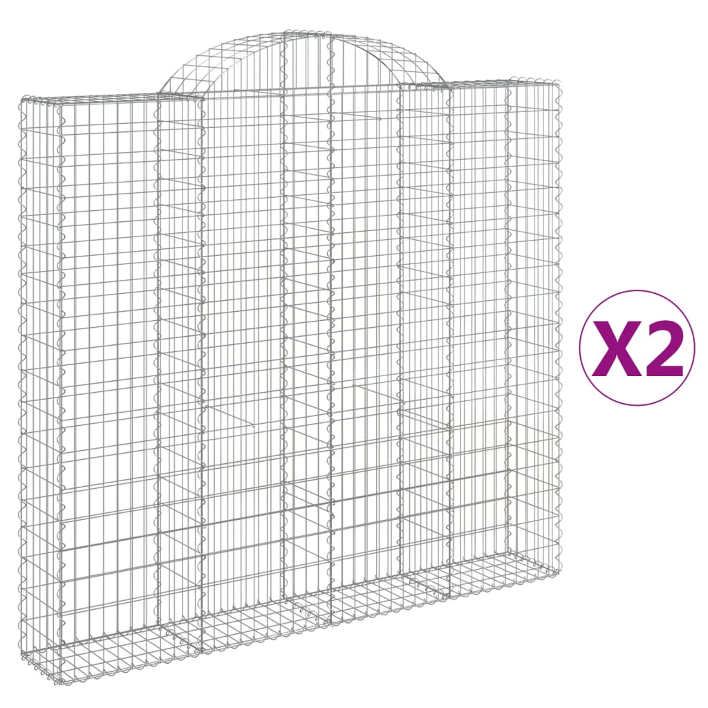 Vidaxl Schans Baskets 2 ST Klavené 200x30x180 200 cm železo