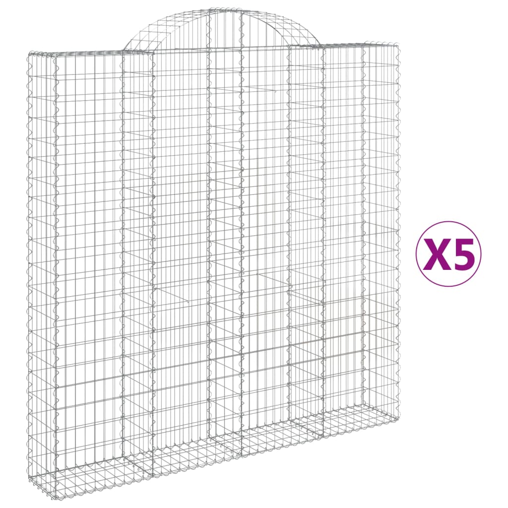 Vidaxl Schans kurver 5 st Vaulted 200x30x200 220 cm jern