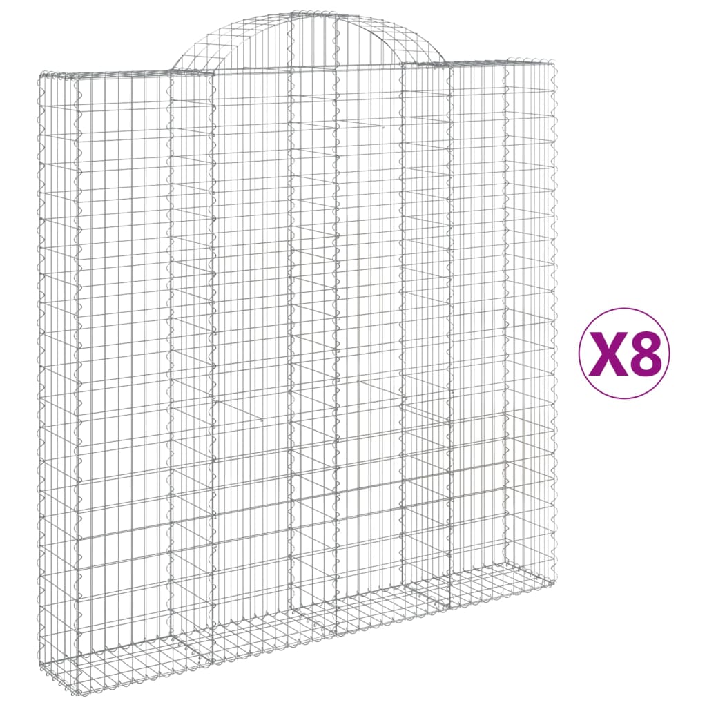 VidaXL Schans baskets 8 st vaulted 200x30x200 220 cm iron