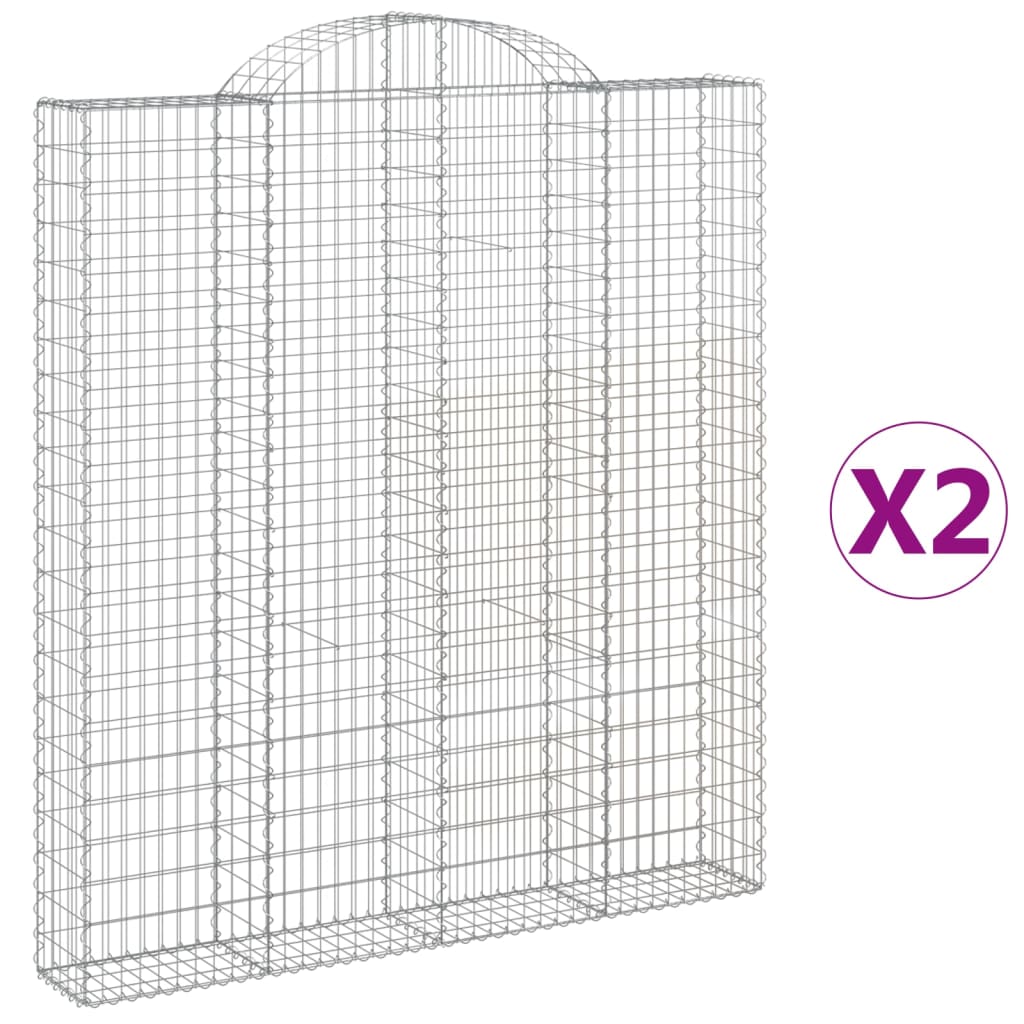 Vidaxl Schans kurver 2 st Vaulted 200x30x220 240 cm jern