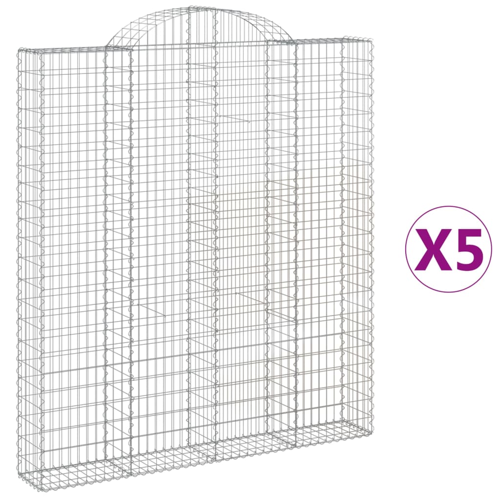 Vidaxl Schans baskets 5 st vaulted 200x30x220 240 cm iron