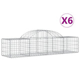 VidaXL Schans baskets 6 st vaulted 200x50x40 60 cm -gegalvanized iron