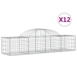 Vidaxl Schans Cestini 12 Stauted 200x50x40 60 cm Galvanizzato