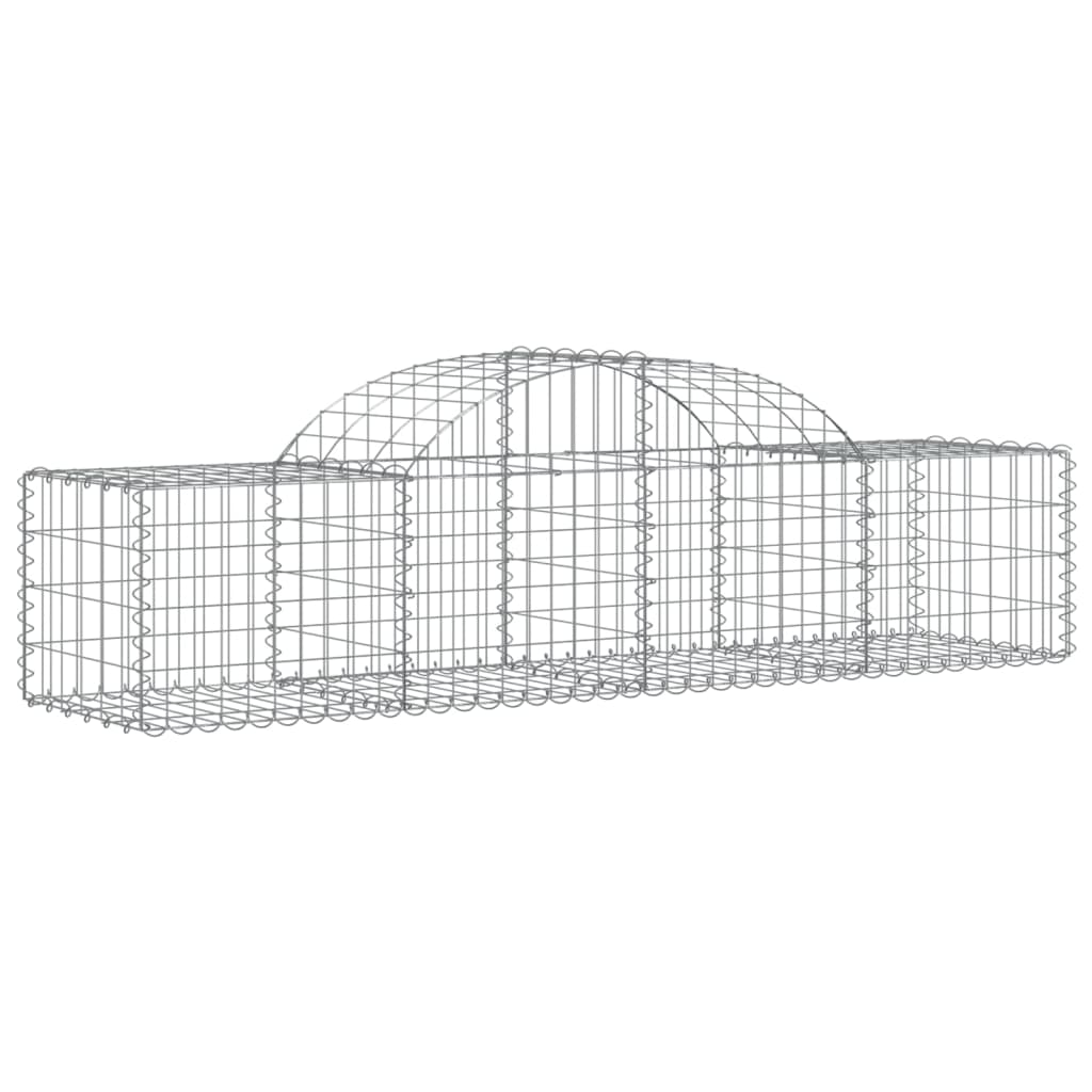 Vidaxl Schans kurve 13 st hvælvede 200x50x40 60 cm galvaniseret jern